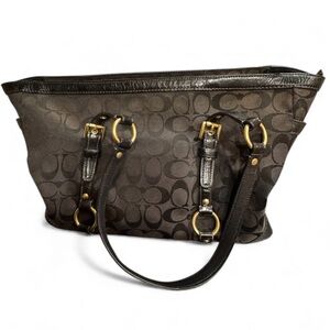Coach Black Signature Tote 10831